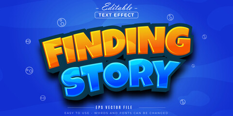 Finding story shiny text, editable text effect.