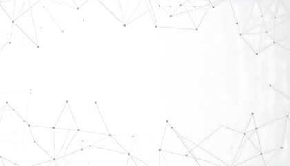 Abstract white background with gray interconnected nodes forming a geometric pattern