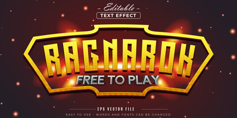 Ragnarok free to play text, editable text effect.