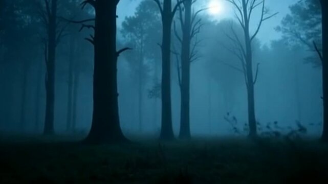 Moonlit Mist, Will‑o&rsquo;-Wisps in the Haunted Forest