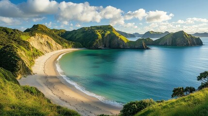 stunning secluded bay in new zealand