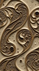 Detailed golden swirls abstract pattern for luxurious backgrounds or decorative design