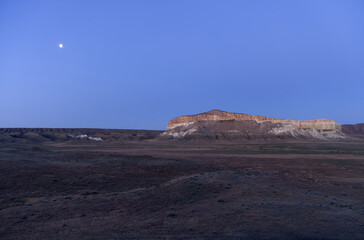 Sunrise in the Valley of Castles in Mangystau, Kazakhstan