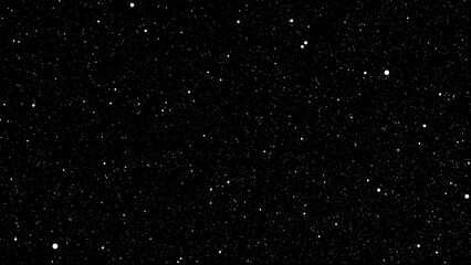 Star particles flying in milky way galaxy. Galaxy exploration through star falling down background.