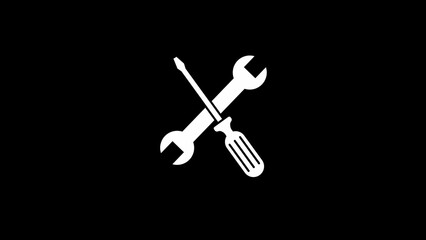 Wrench and screwdriver repair tools icon. service tools icon. Servicing concept logotype icon illustration background.