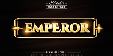 Emperor gold text, editable text effect.