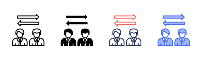 Engagement icon set multiple style collection