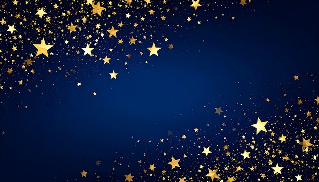 Gold stars on dark blue background