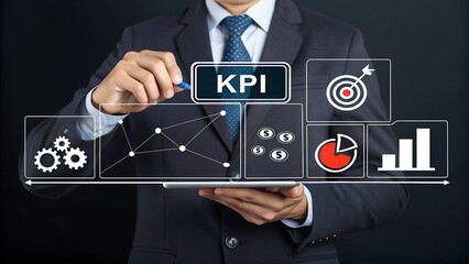 Analyzing Key Performance Indicators with Interactive Dashboard on Tablet for Improved Strategies.