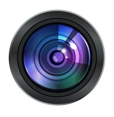 Metallic Camera Lens PNG: High Gloss Surface with Multi Coating Photography Element