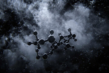 Chemical formulas create a chaotic artistic representation