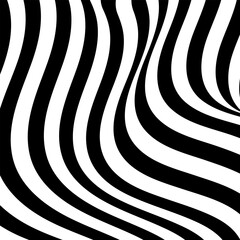 Fototapeta premium Black and white stripes. Zebra line pattern. Abstract vector background. Print on paper, fabric, ceramic.