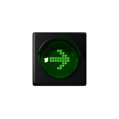 3d Render Green Traffic Light with Arrow. Filter Traffic Light Illustration.