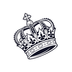 Crown themed vector illustration with artistic design and icon style