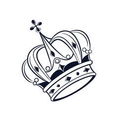 Crown themed vector illustration with artistic design and icon style