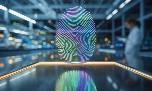Holographic fingerprint in a modern lab setting