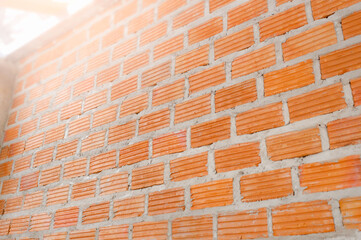 Brick wall background texture, Clinker brick, Wall from brick background, Grunge, Wall pattern, Brick wallpaper texture. Red color brick wall for brickwork background design.