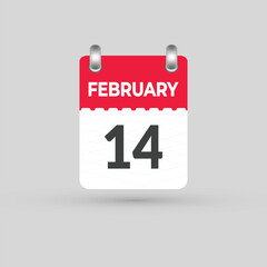 FEBRUARY 14 calendar Date Month icon