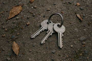 Generative AI: Bunch of home keys lying lost 
