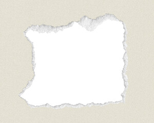 Obraz premium Torn Paper Edge Frame on Beige Background – Blank Space Template