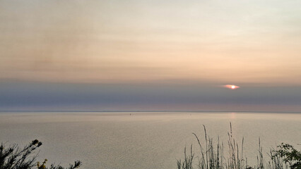 Amazing sunrise ovwer Baltic Sea.