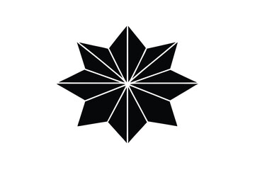 Obraz premium Origami Zinnia Flower Logo Folded Petals Icon Design