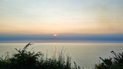 Amazing sunrise ovwer Baltic Sea.