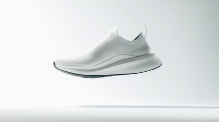 minimalist white sneaker shoe product photography