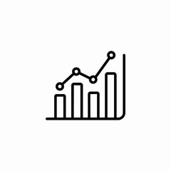 business graph chart icon sign vector