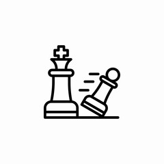 chess king pawn icon sign vector