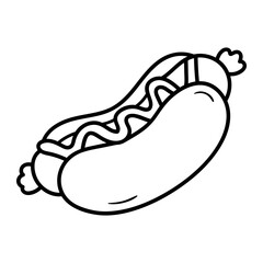 Food and Dessert Doodle Icons with Drinks, Snacks, and Sweets Illustration.

