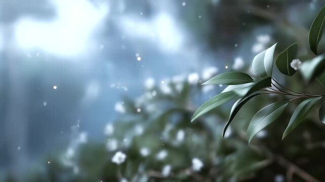 Soft focus dropdown item trembling in dream light