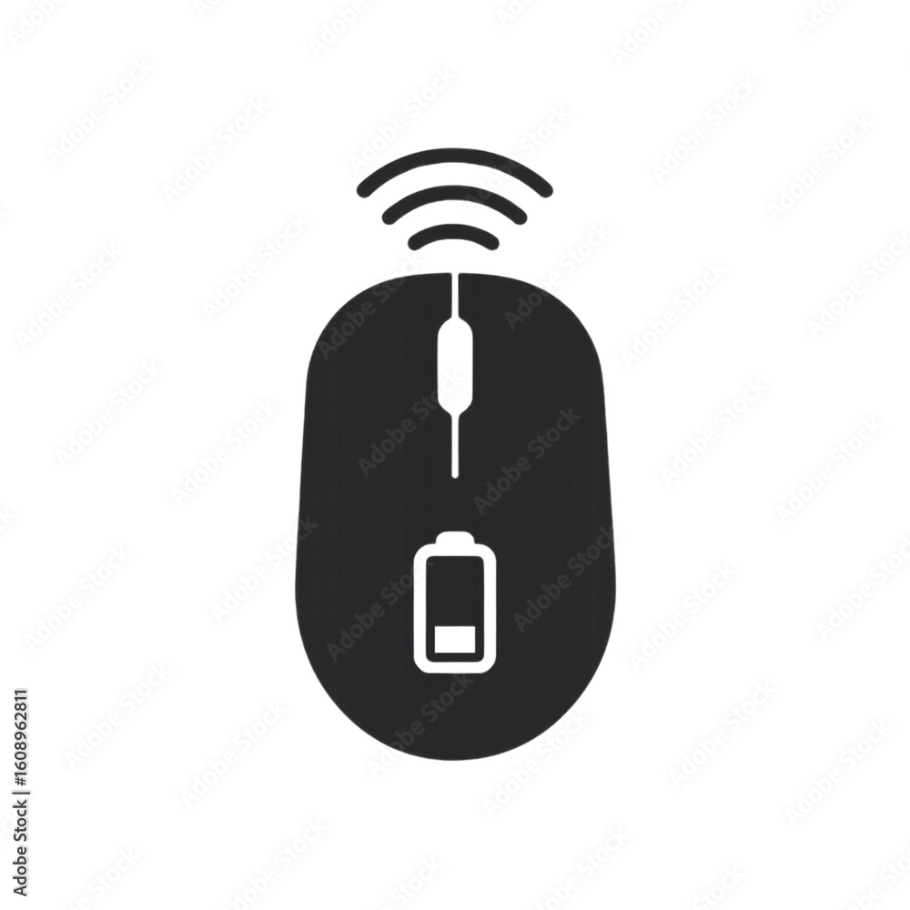 Poster sleek wireless mouse icon for modern technology and digital connectivity, perfect for ui design and 
