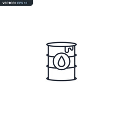 Oil barrel, linear style sign for mobile concept and web design
