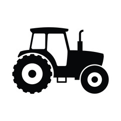 Simple silhouette icon of a farm tractor
