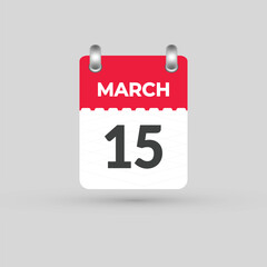 MARCH 15 calendar Date Month icon