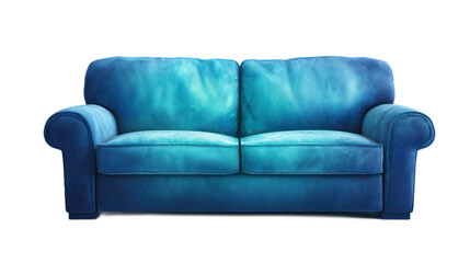 Stylish blue upholstered sofa