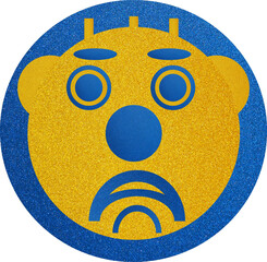 Emoji -Traurig und ängstlich	
