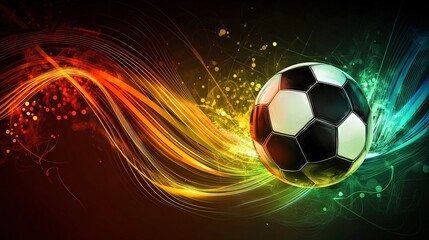 Naklejka premium soccer ball abstract background