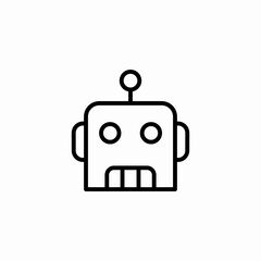 robot head ai icon sign vector