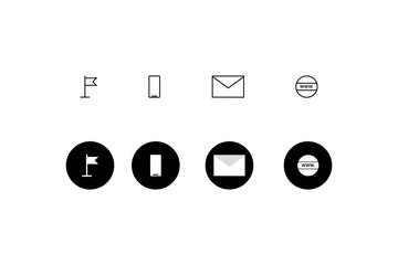 location, phone, mail, website icons in eps 10 vector format.
