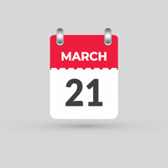 MARCH 21 calendar Date Month icon