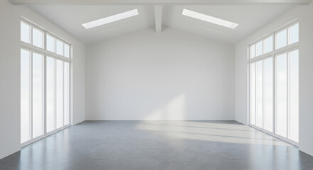 Obraz premium Interior of empty room 3D rendering