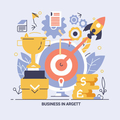2d vector illustration colorful  business , TRAINING and study work hard successes 
