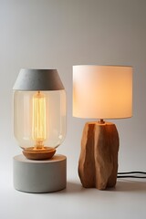 lamp on a table