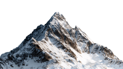 Majestic snowy mountain peak illustration