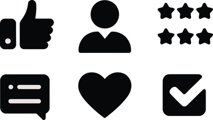Set of vector thumbs up and down icons for social network user profile design