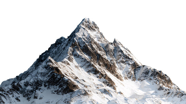 Majestic snowy mountain peak illustration