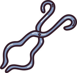 Obraz premium laboratorium chemical scissors illustration vector