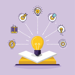 2d vector illustration colorful  business , TRAINING and study work hard successes 
